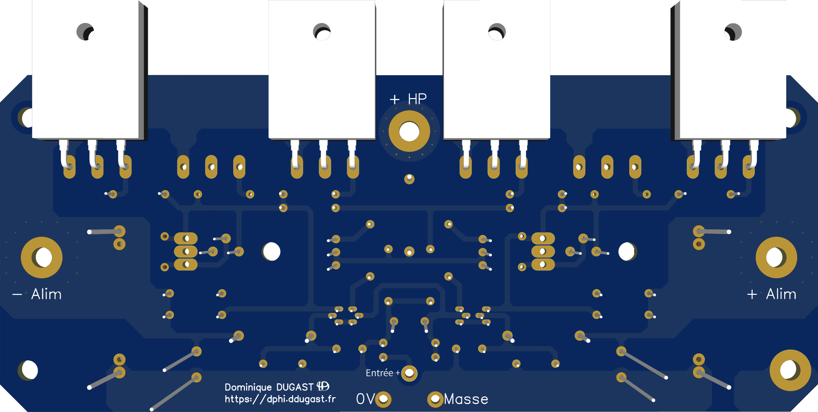 Image de l'implantation des composants face cuivre
