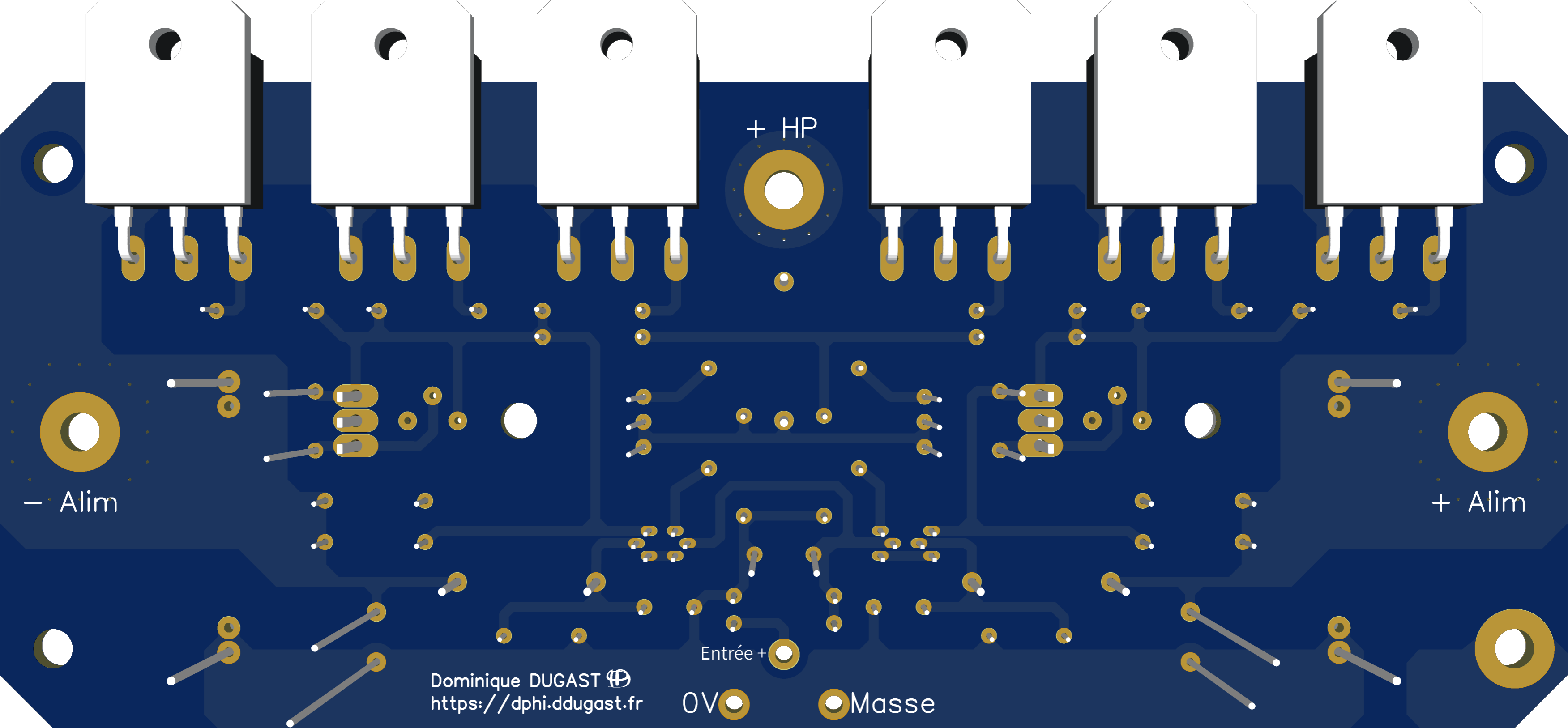 Image de l'implantation des composants face cuivre