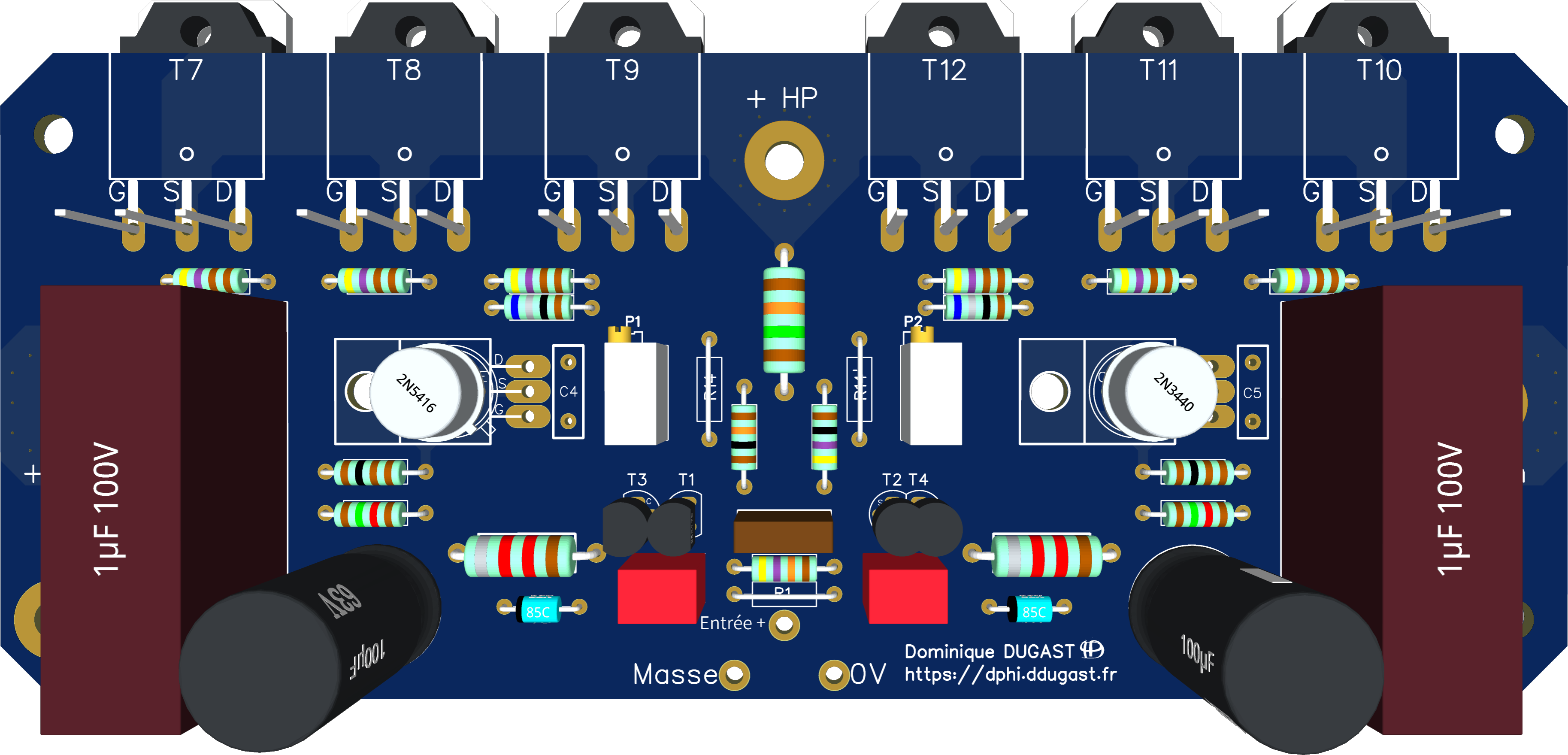 Image de l'implantation des composants face composant